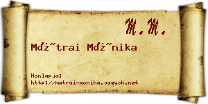 Mátrai Mónika névjegykártya